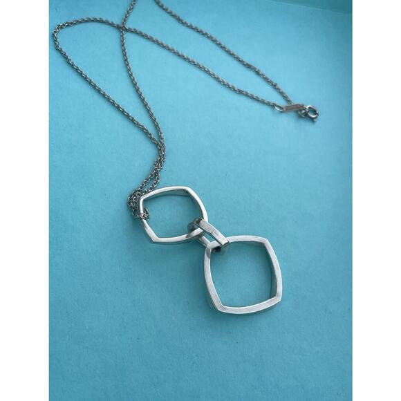 Tiffany & Co. Triple Torque Frank Gehry Pendant Necklace Silver Drop Dangle 925 - Picture 10 of 12